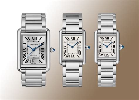 cartier tank must size comparison.